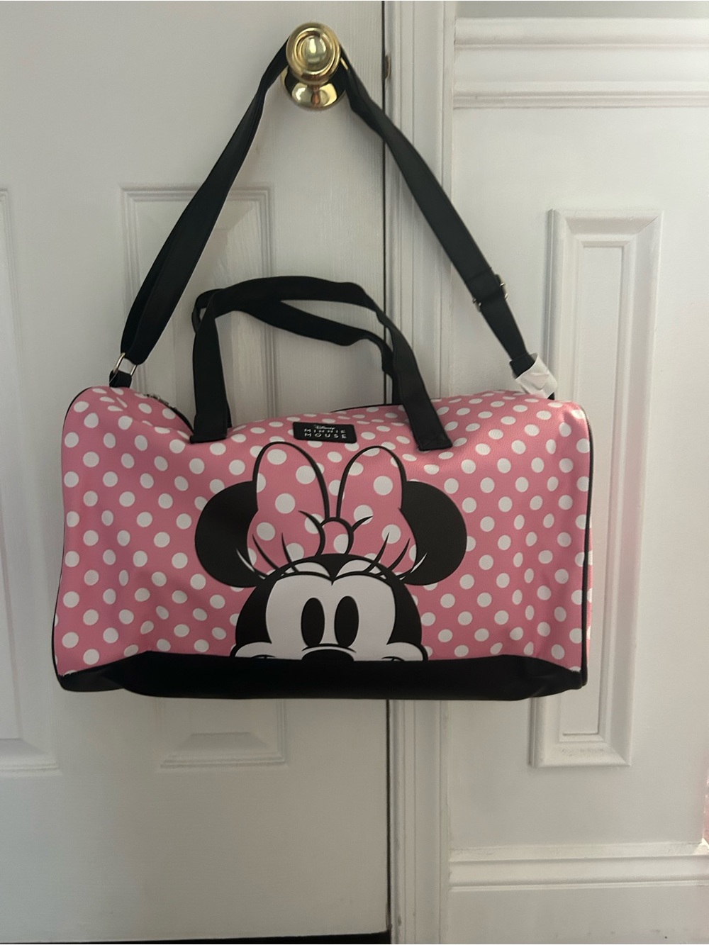 Disney Pink Polka Dot Minnie Mouse Travel Duffel Bag